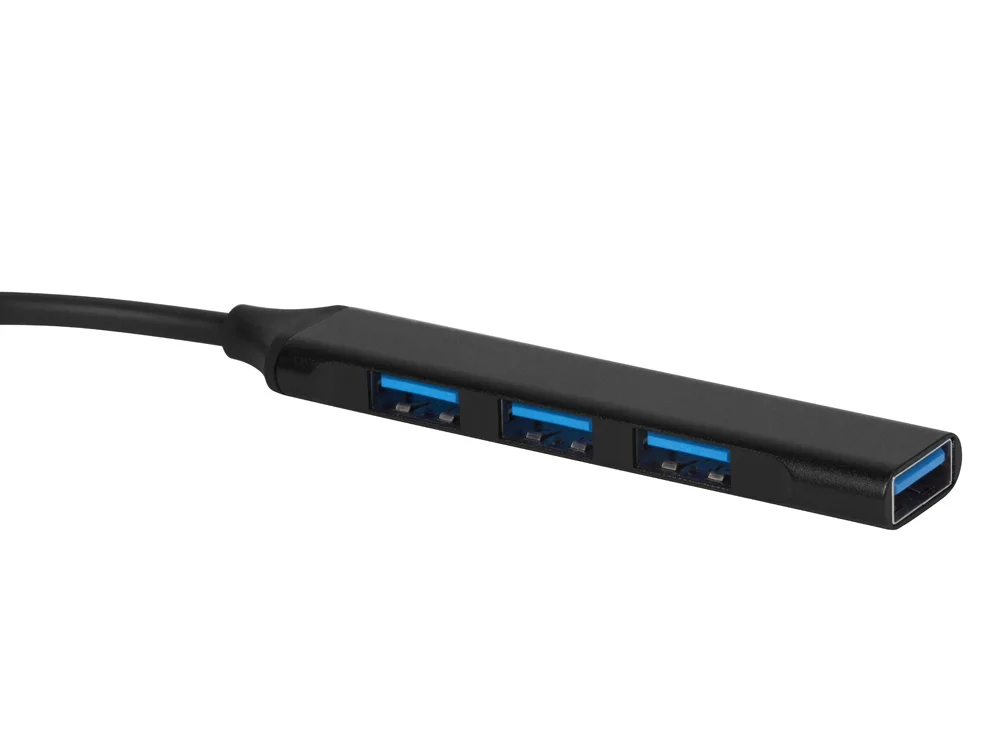 USB-хаб Link с коннектором 2-в-1 USB-C и USB-A 2.0/3.0 черный - фото 2
