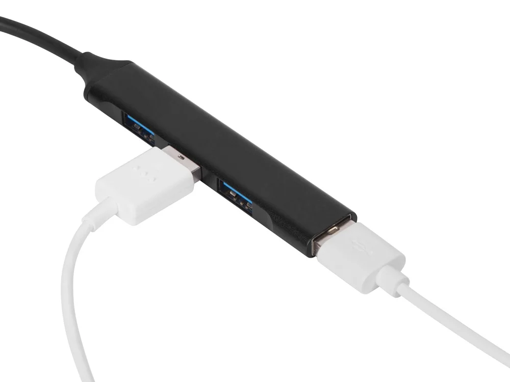 USB-хаб Link с коннектором 2-в-1 USB-C и USB-A 2.0/3.0 черный - фото 5