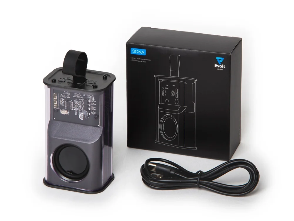 Беспроводная TWS колонка c RGB подсветкой Sona 5 Вт черный - фото 9