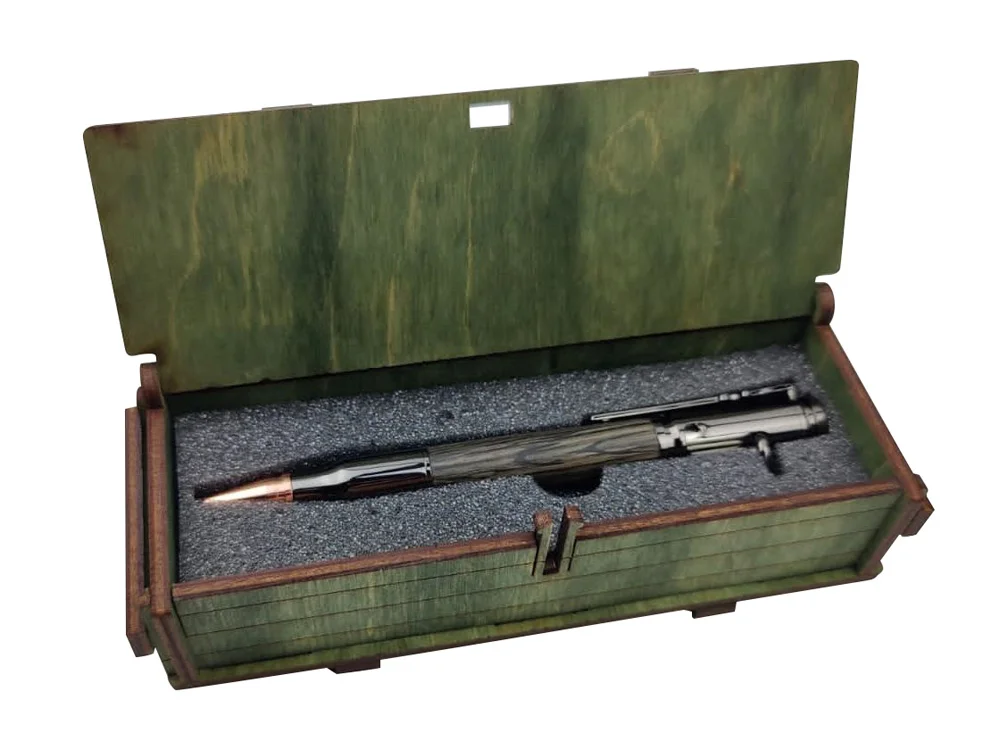 Ручка шариковая Падук ручка- коричневый gun розовое золото подарочная коробка- зеленый - фото 7