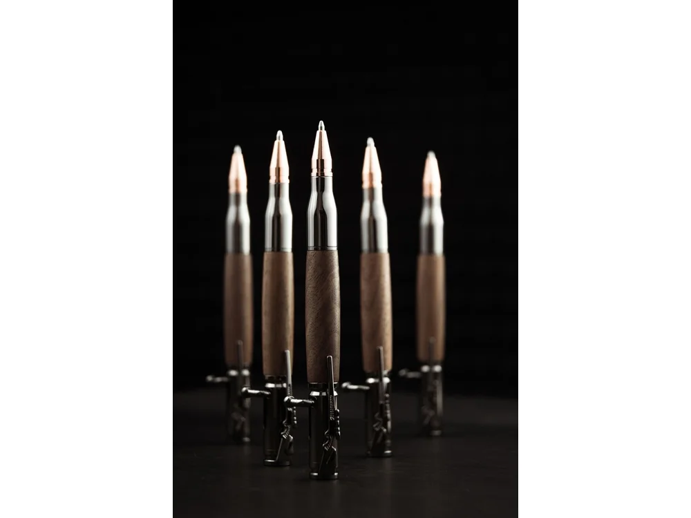 Ручка шариковая Орех, ручка- коричневый, gun, розовое золото, подарочная коробка- зеленый - фото 10