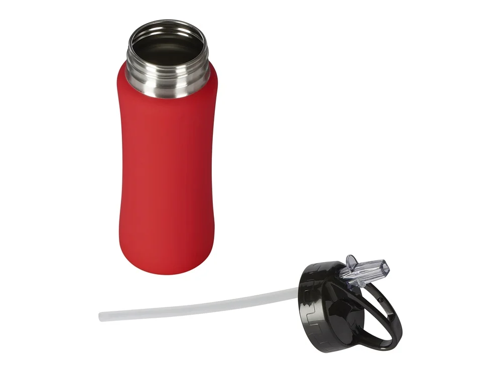 Бутылка для воды Bottle C1 soft touch 600 мл красный - фото 2
