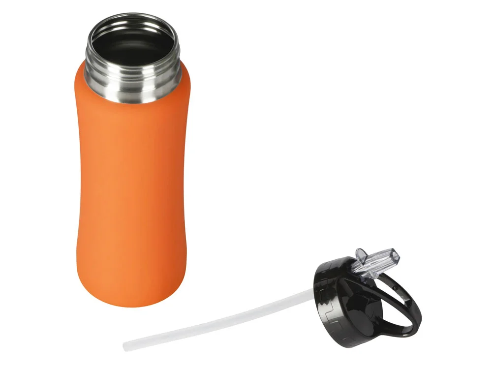 Бутылка для воды Bottle C1 soft touch 600 мл оранжевый - фото 2
