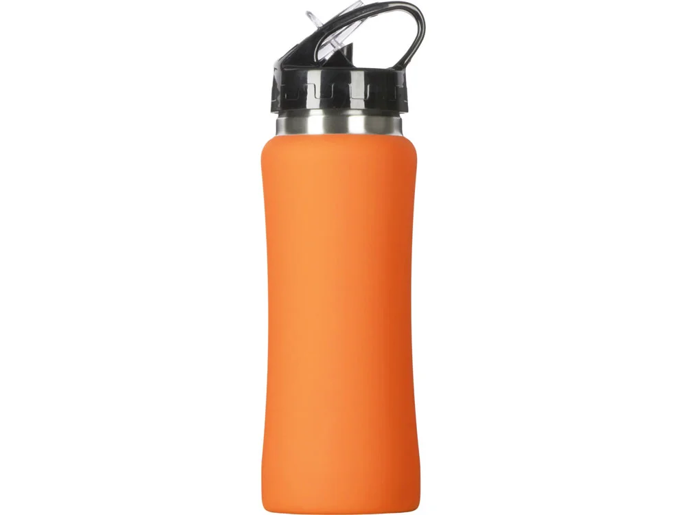 Бутылка для воды Bottle C1 soft touch 600 мл оранжевый - фото 4
