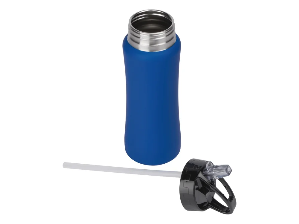 Бутылка для воды Bottle C1 soft touch 600 мл синий - фото 2