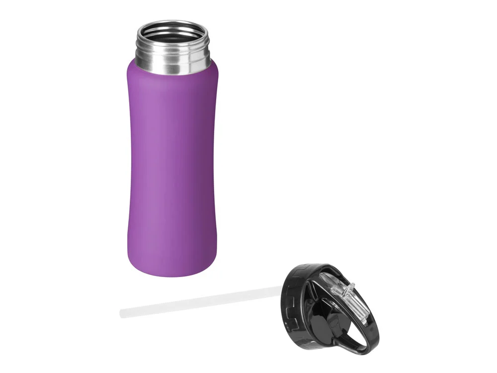 Бутылка для воды Bottle C1 сталь soft touch 600 мл фиолетовый - фото 2