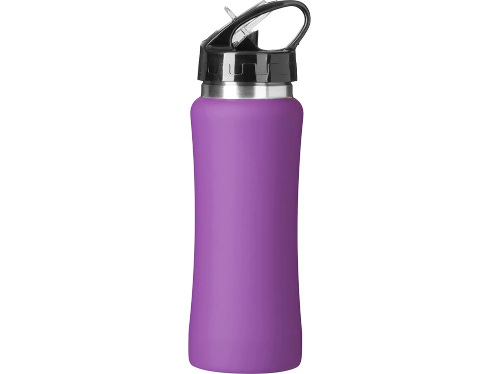 Бутылка для воды Bottle C1 сталь soft touch 600 мл фиолетовый - фото 4