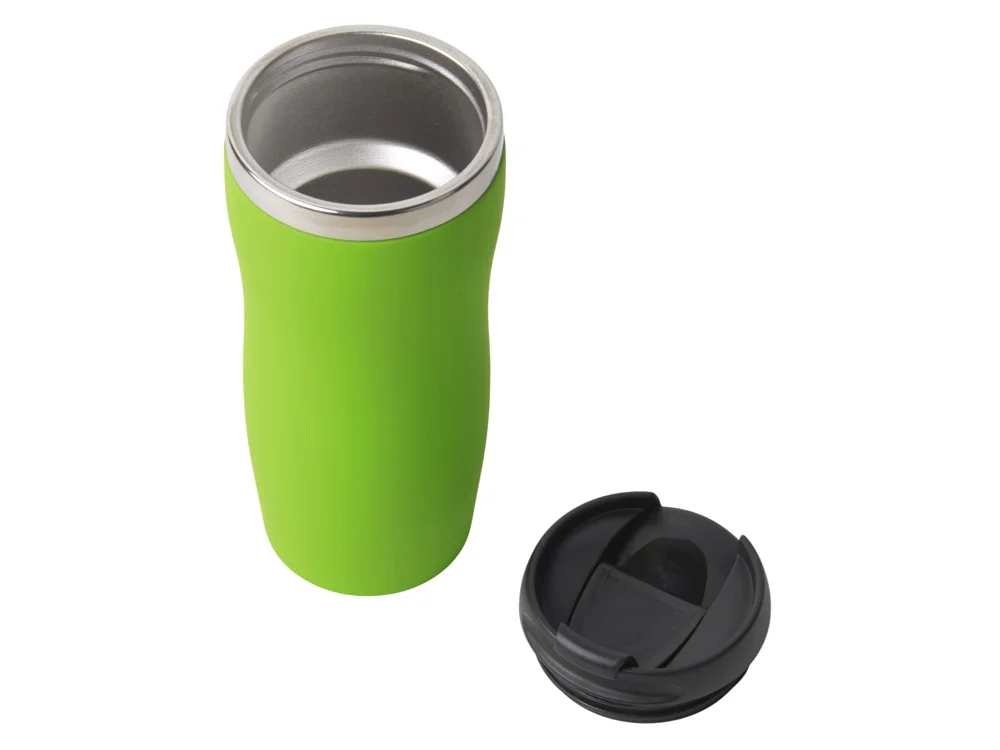 Термокружка Double wall mug С1 soft-touch 350 мл зеленое яблоко - фото 2