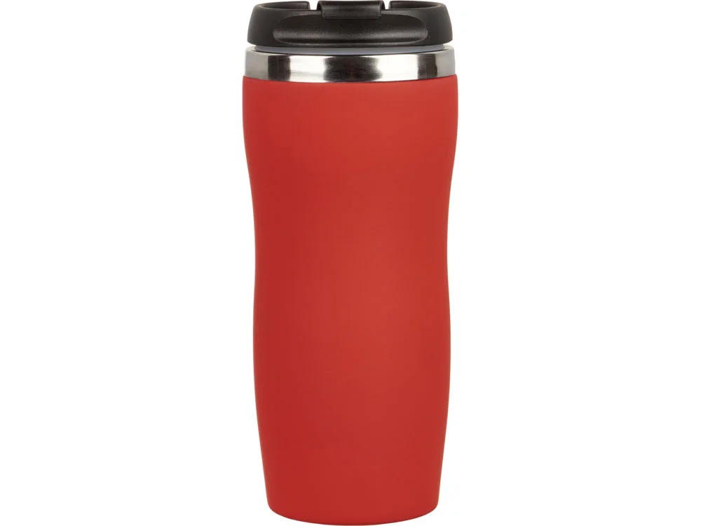 Термокружка Double wall mug С1 soft-touch 350 мл красный - фото 3