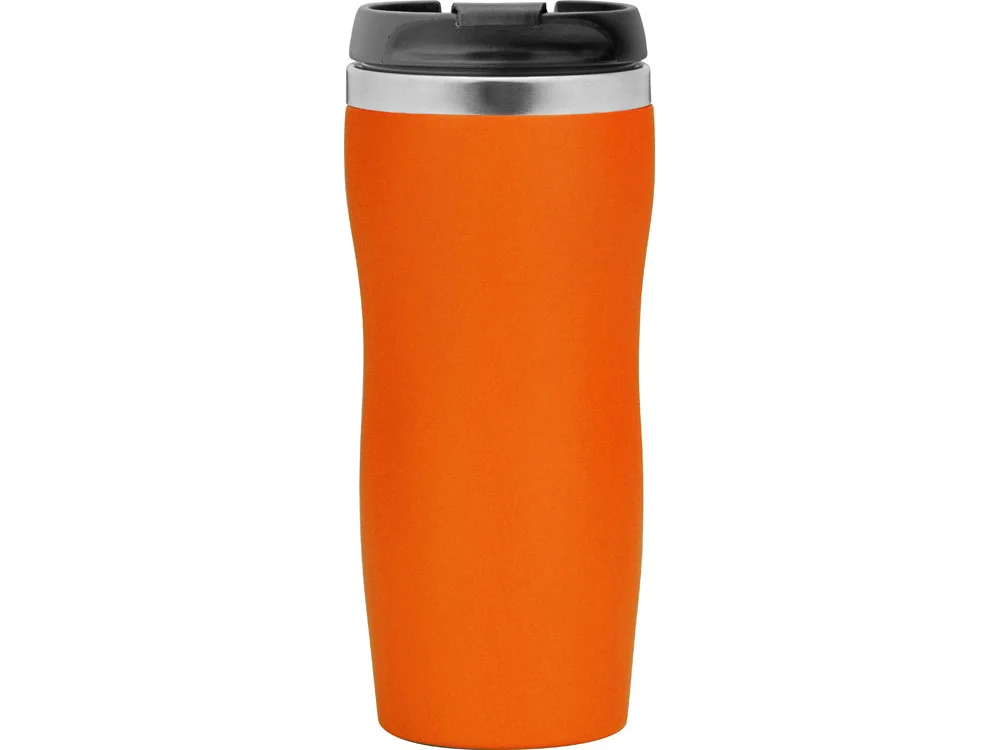 Термокружка Double wall mug С1 soft-touch 350 мл оранжевый - фото 3