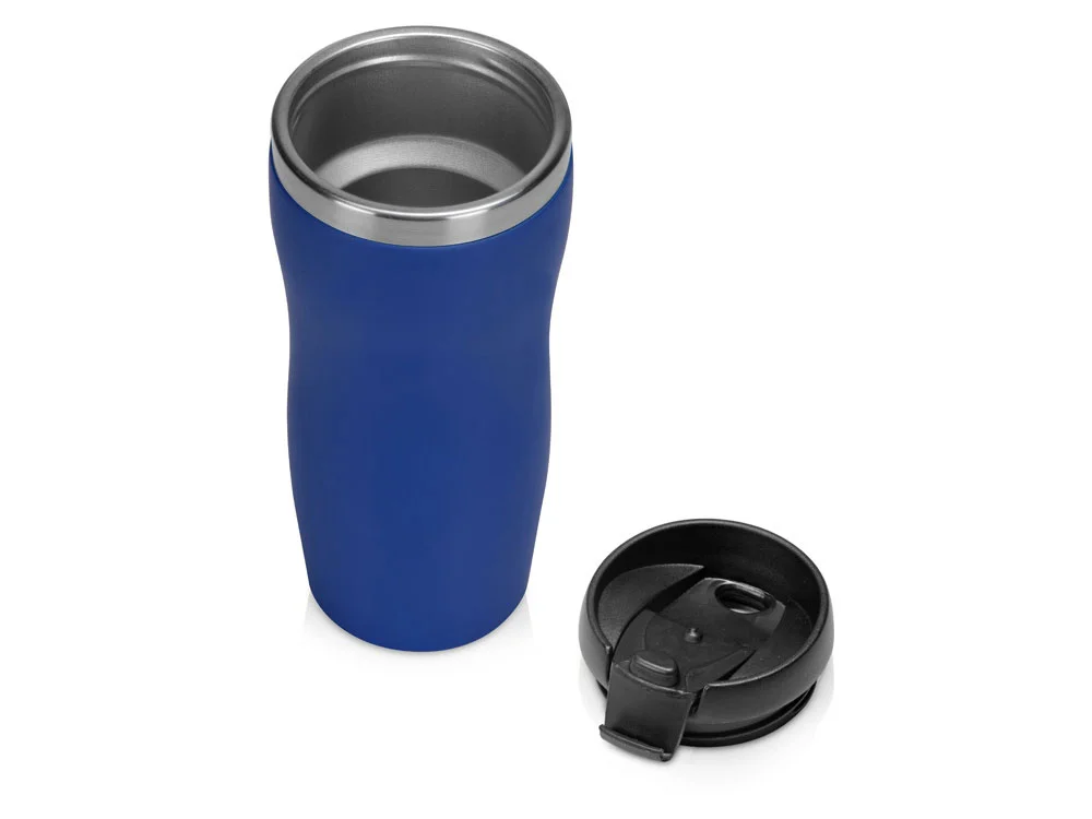 Термокружка Double wall mug С1 soft-touch 350 мл синий - фото 2