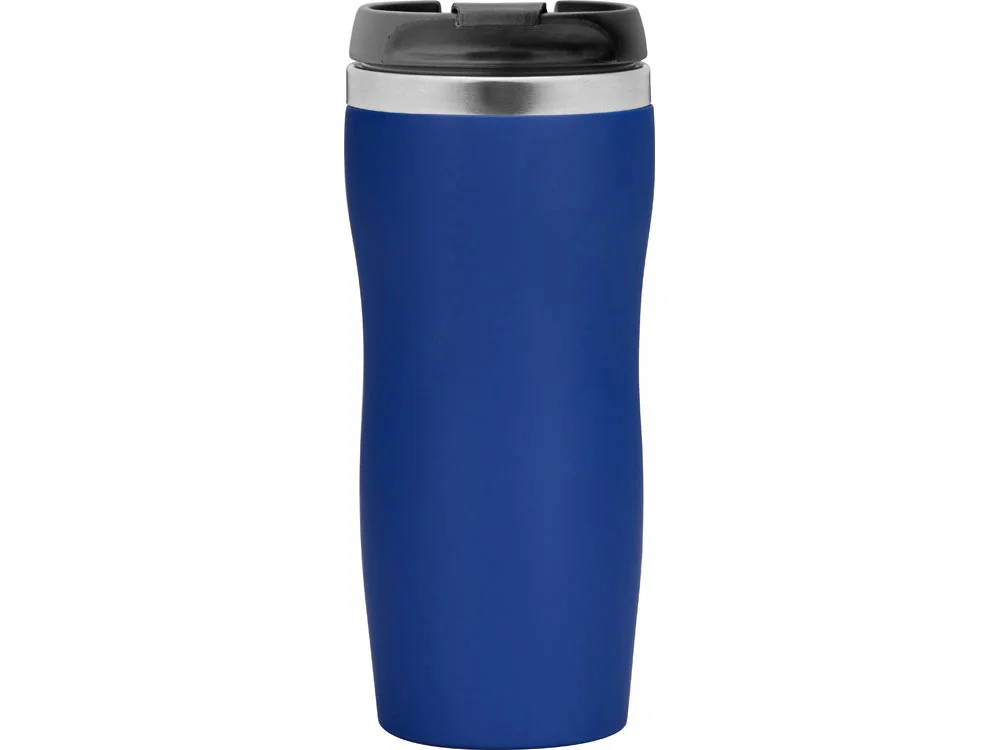 Термокружка Double wall mug С1 soft-touch 350 мл синий - фото 3