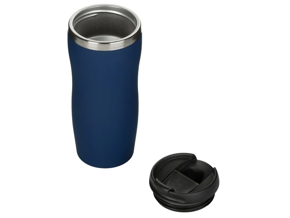 Термокружка Double wall mug С1 soft-touch 350 мл темно-синий - фото 2