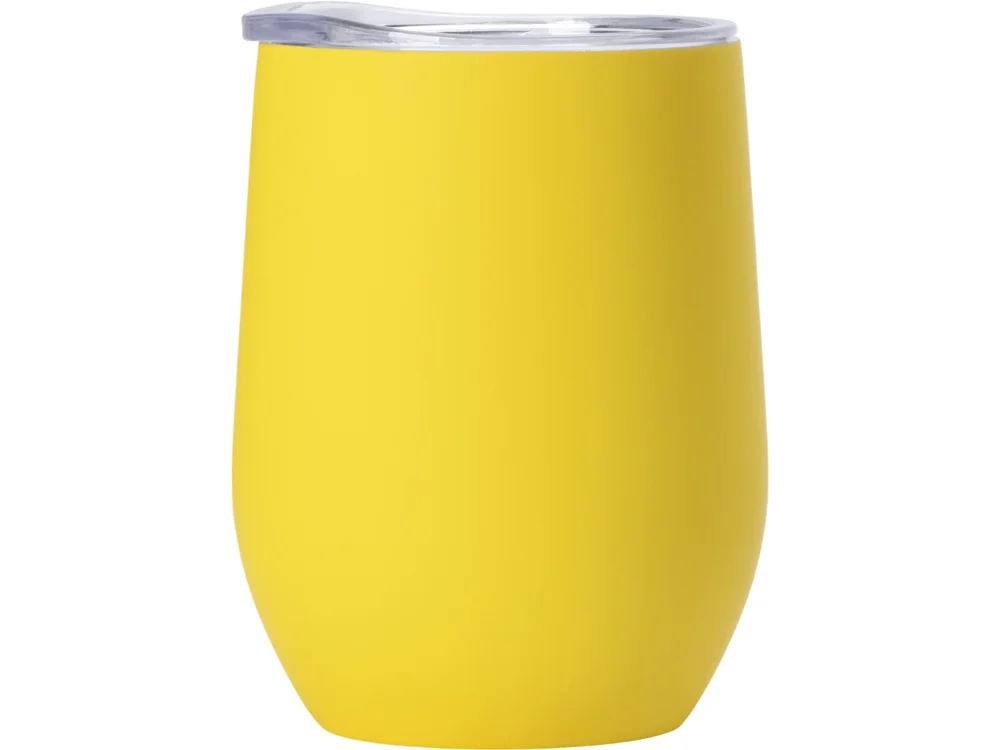 Термокружка Vacuum mug C1 soft touch 370 мл желтый - фото 3