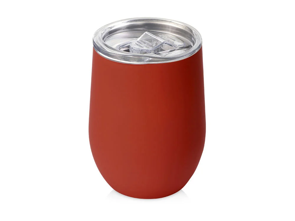 Термокружка Vacuum mug C1 soft touch 370 мл красный - фото 1