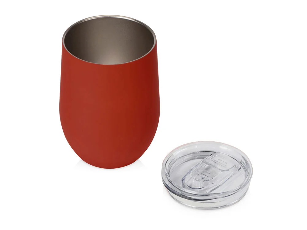 Термокружка Vacuum mug C1 soft touch 370 мл красный - фото 2