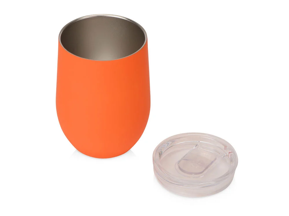 Термокружка Vacuum mug C1 soft touch 370 мл оранжевый - фото 2
