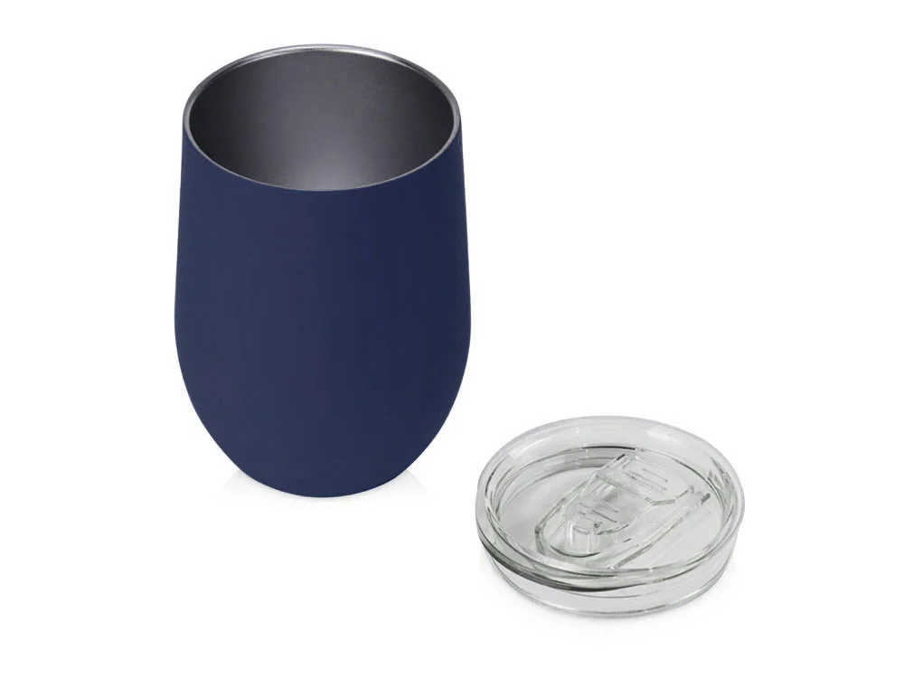 Термокружка Vacuum mug C1 soft touch 370 мл темно-синий - фото 2