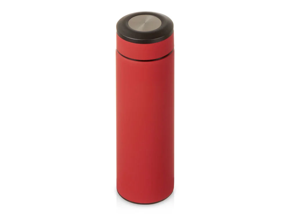 Вакуумный термос Vacuum Flask C1 soft touch 420мл красный/черный/серебристый - фото 1