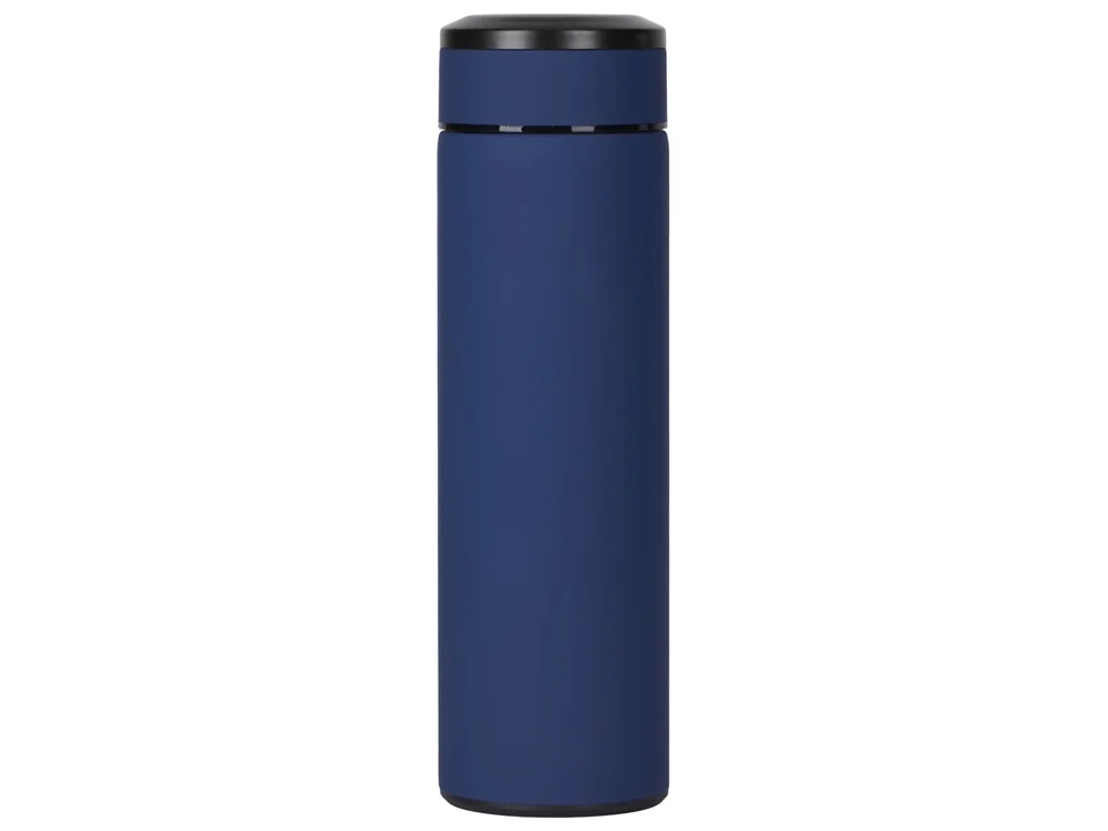 Вакуумный термос Vacuum Flask C1 soft touch 420мл темно-синий/черный/серебристый - фото 3