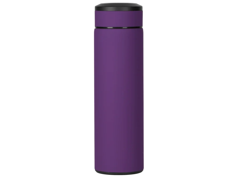 Вакуумный термос Vacuum Flask C1 soft touch 420мл фиолетовый/черный/серебристый - фото 3