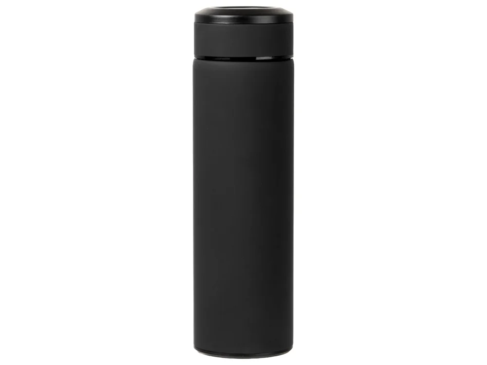 Вакуумный термос Vacuum Flask C1 soft touch 420мл черный/серебристый - фото 3