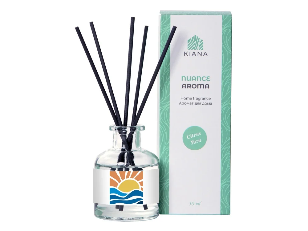 Ароматический диффузор «Citrus Yuzu», прозрачный, серый, 50 мл - фото 2