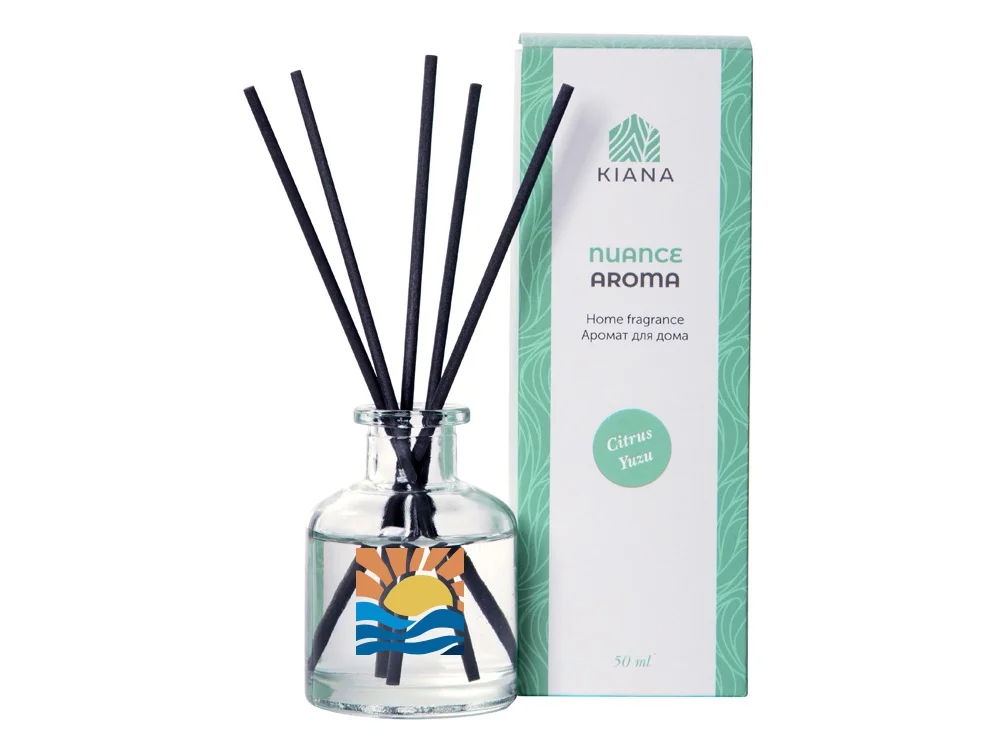 Ароматический диффузор «Citrus Yuzu», прозрачный, серый, 50 мл - фото 3