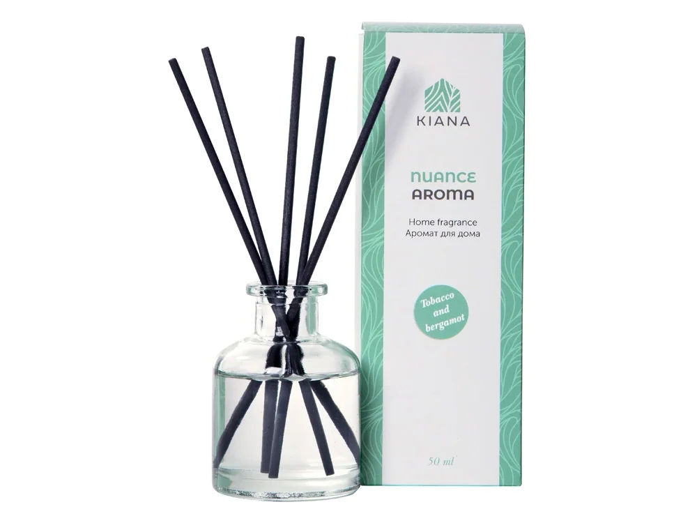 Ароматический диффузор «Tobacco and bergamot», прозрачный, серый, 50 мл - фото 6