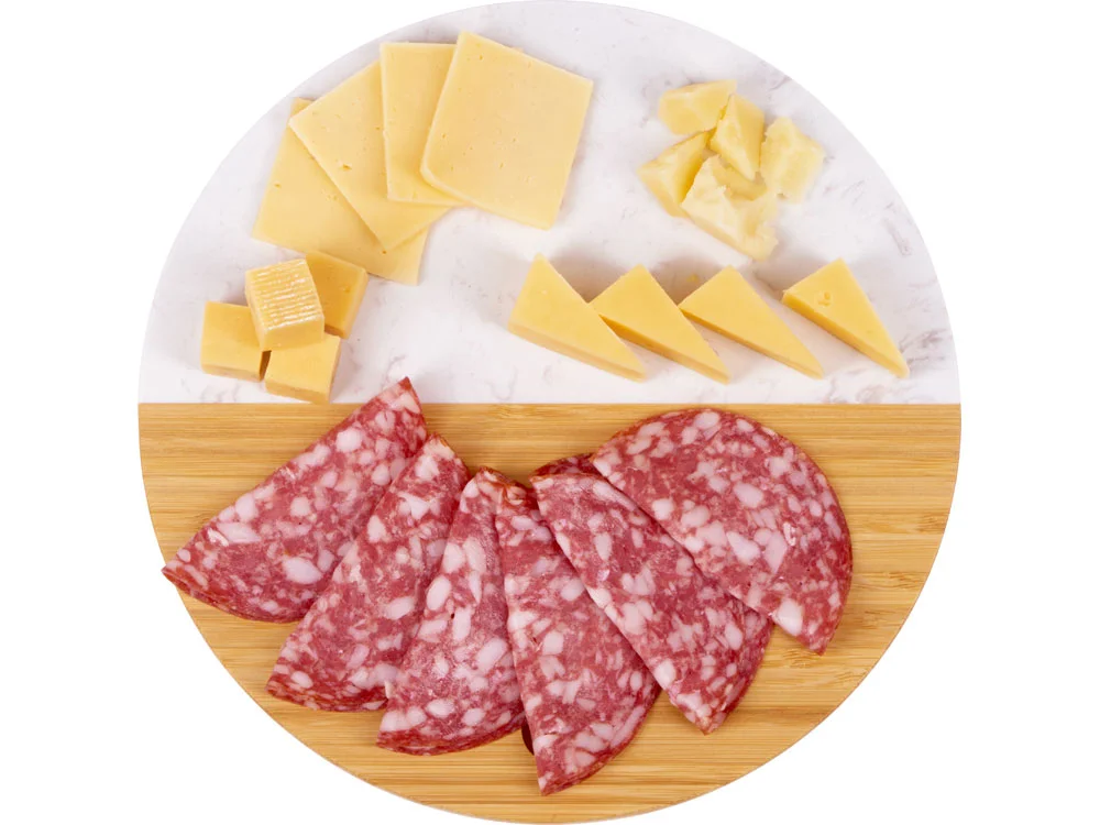 Разделочная доска из бамбука и мрамора Julia натуральный мраморный белый - фото 5