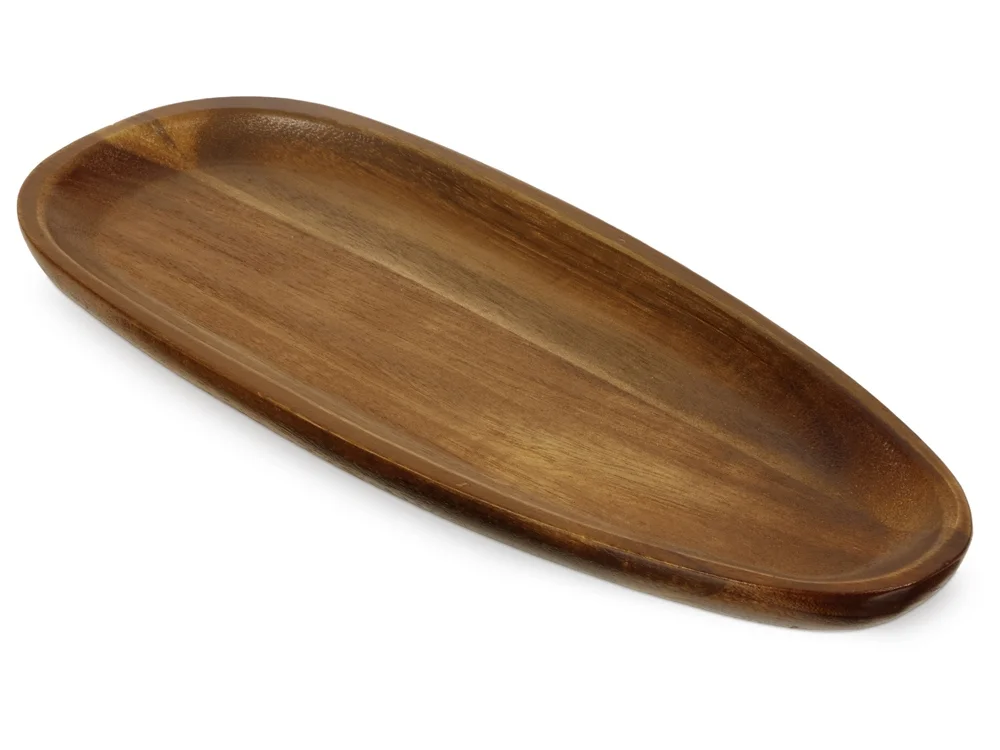 Блюдо сервировочное из акации «Norb», натуральный коричневый