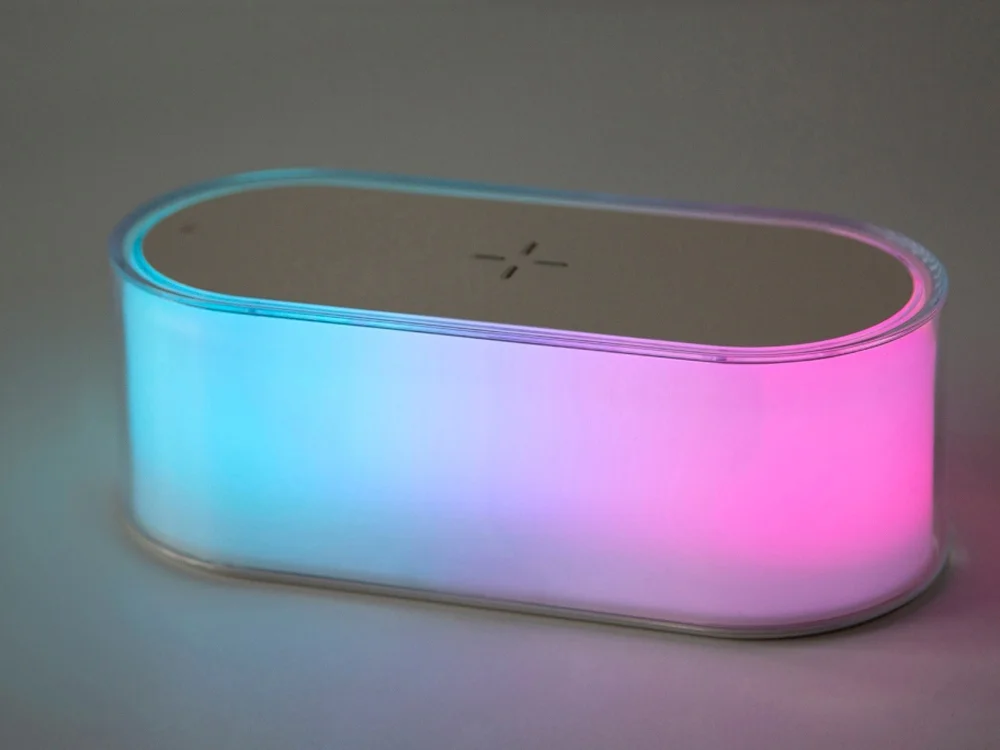 Ночник с беспроводной зарядкой и RGB подсветкой Miracle 15 Вт белый - фото 14