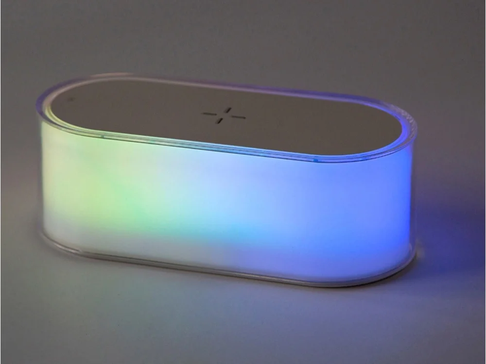 Ночник с беспроводной зарядкой и RGB подсветкой Miracle 15 Вт белый - фото 15