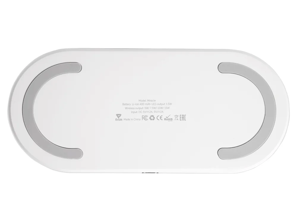 Ночник с беспроводной зарядкой и RGB подсветкой Miracle 15 Вт белый - фото 5