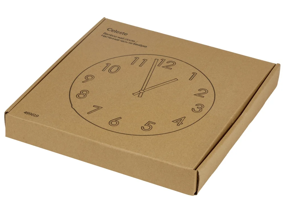 Настенные часы из бамбука Celeste натуральный - фото 5