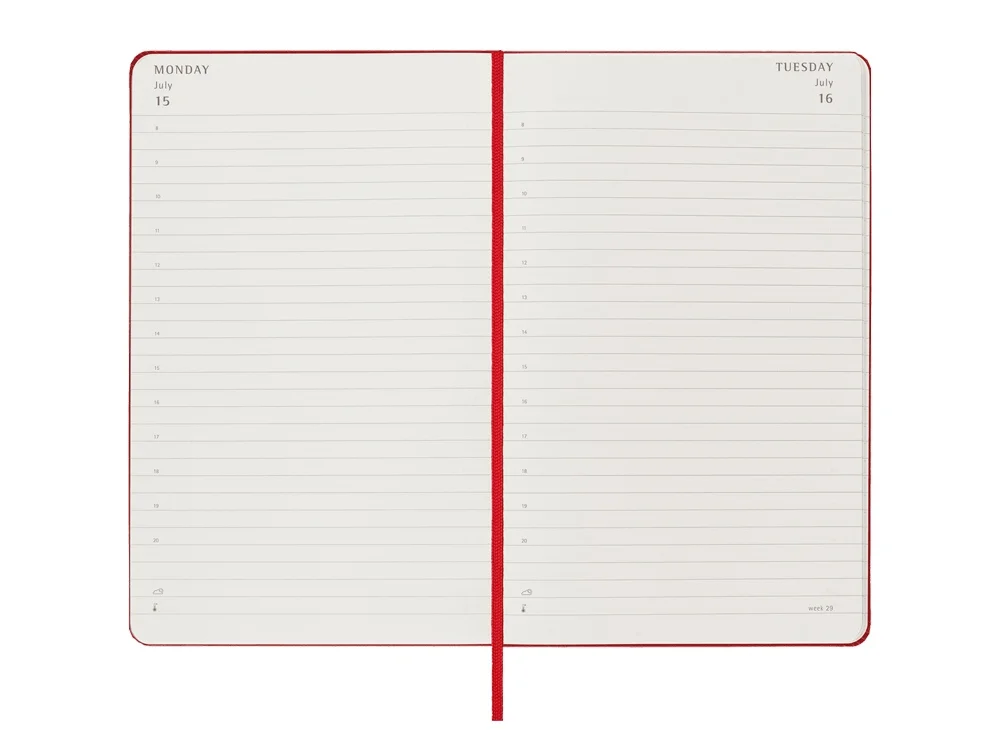 Записная книжка датированная А5 Large Classic на 2024 г. красный - фото 3