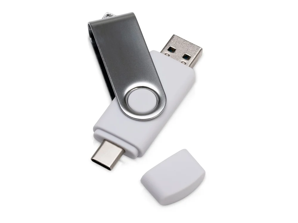 USB3.0/USB Type-C флешка на 32 Гб Квебек C белый 32Gb