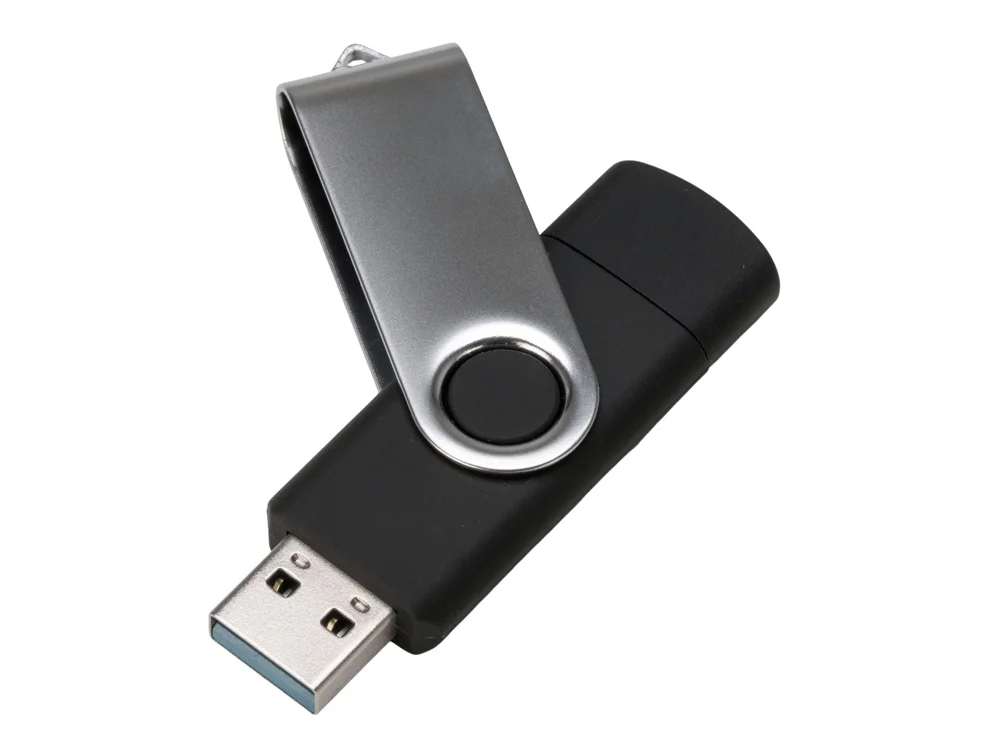 USB3.0/USB Type-C флешка на 32 Гб Квебек C черный 32Gb - фото 2