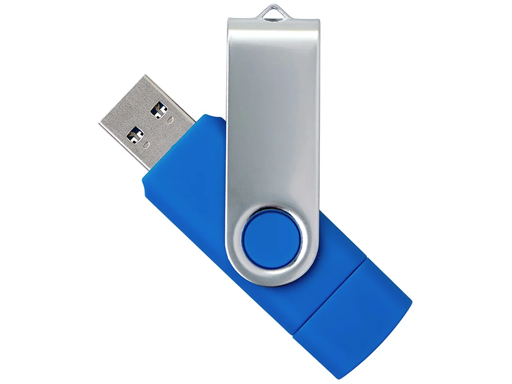 USB3.0/USB Type-C флешка на 16 Гб Квебек C синий 16Gb - фото 2