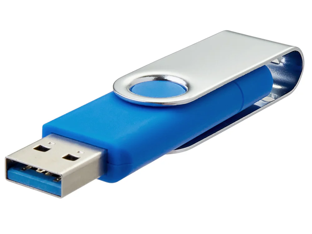 USB3.0/USB Type-C флешка на 16 Гб Квебек C синий 16Gb - фото 5