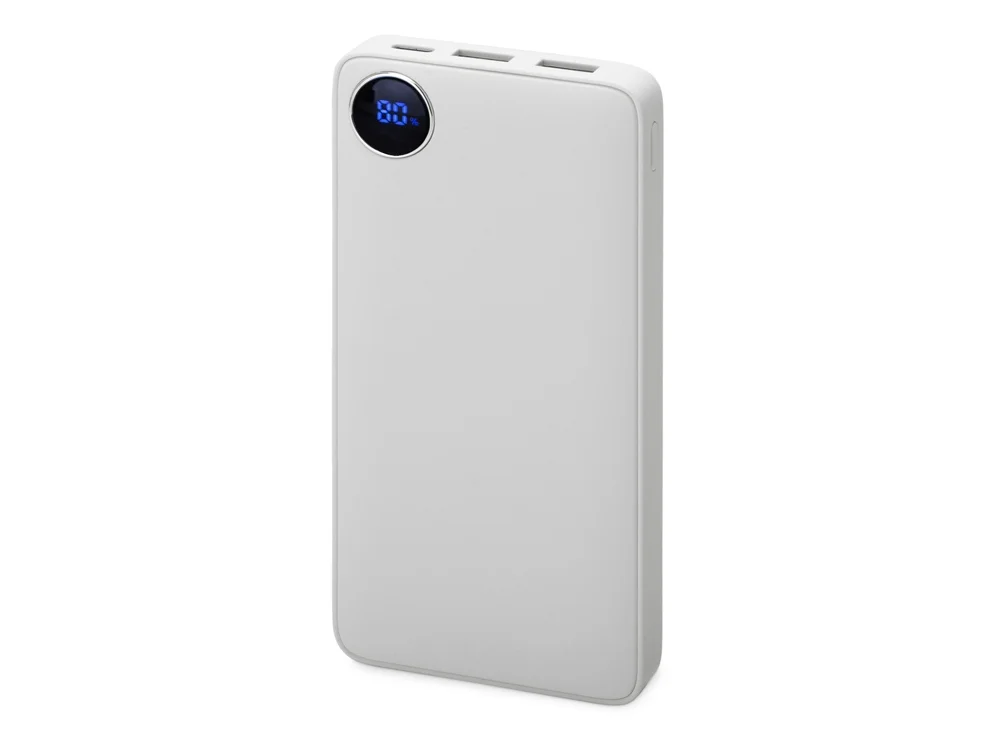 Внешний аккумулятор Mild soft-touch 10 000 mAh белый - фото 1
