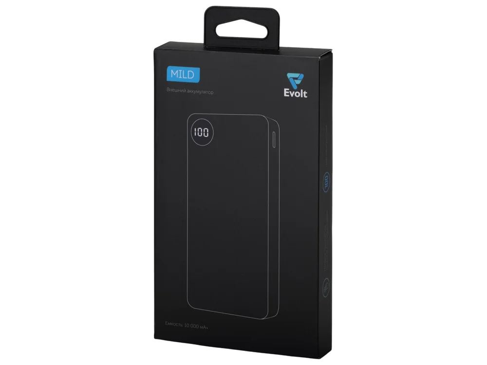 Внешний аккумулятор Mild soft-touch 10 000 mAh белый - фото 11