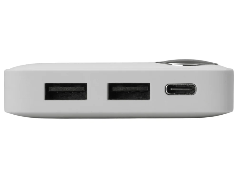 Внешний аккумулятор Mild soft-touch 10 000 mAh белый - фото 7