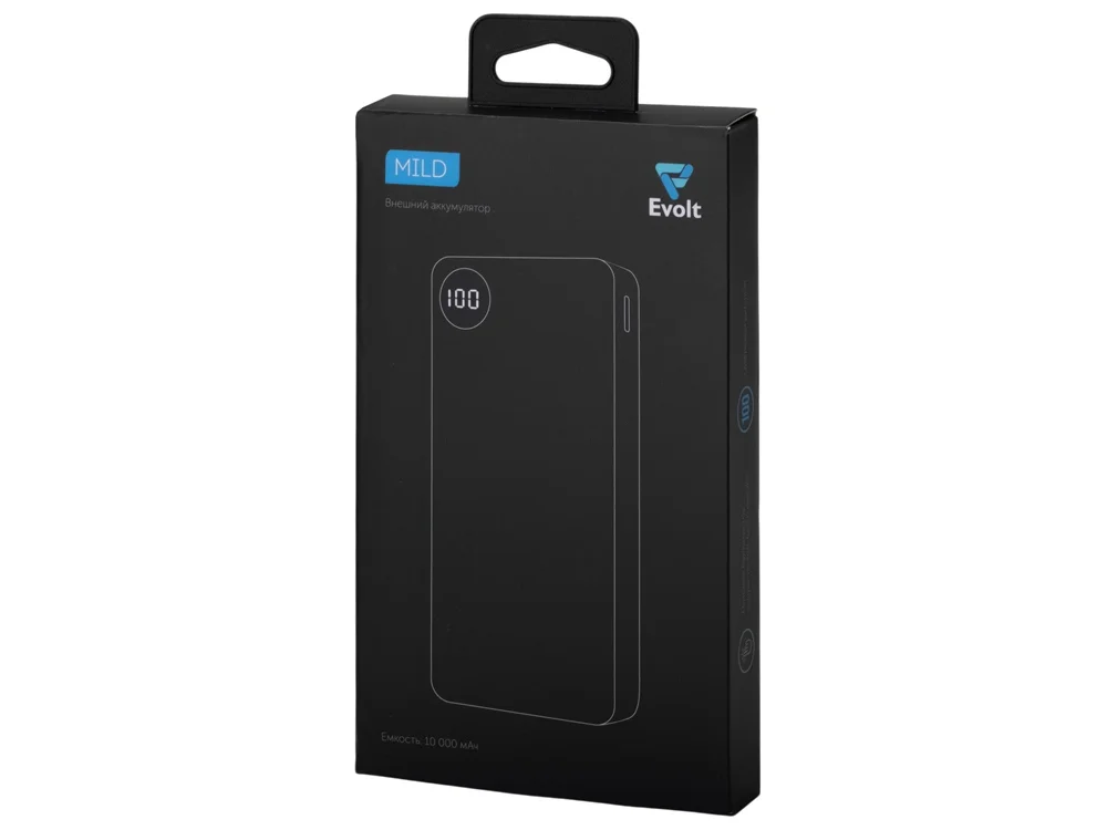 Внешний аккумулятор Mild металлик soft-touch 10 000 mAh синий - фото 10