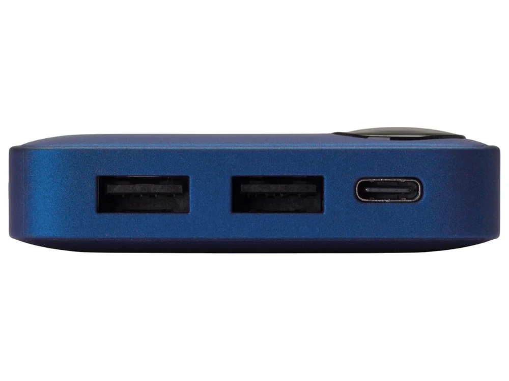 Внешний аккумулятор Mild металлик soft-touch 10 000 mAh синий - фото 6