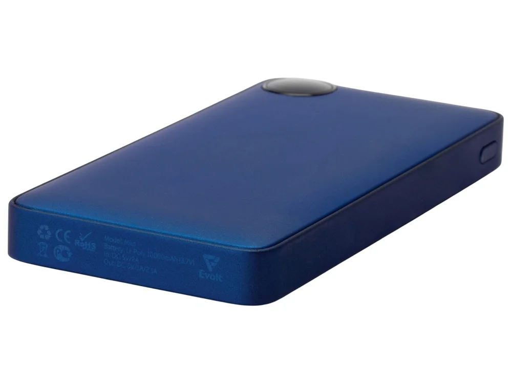 Внешний аккумулятор Mild металлик soft-touch 10 000 mAh синий - фото 7