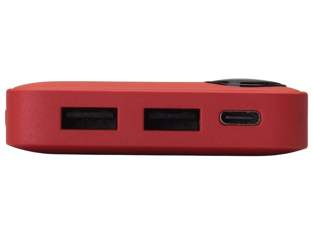 Внешний аккумулятор Mild металлик soft-touch 10 000 mAh красный - фото 6