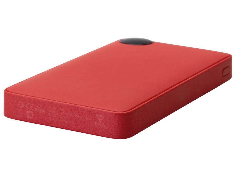 Внешний аккумулятор Mild металлик soft-touch 10 000 mAh красный - фото 7