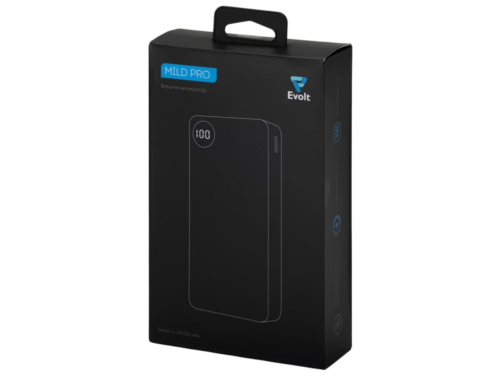 Внешний аккумулятор Mild Pro c быстрой зарядкой QC/PD металлик soft-touch 20 000 mAh синий - фото 10