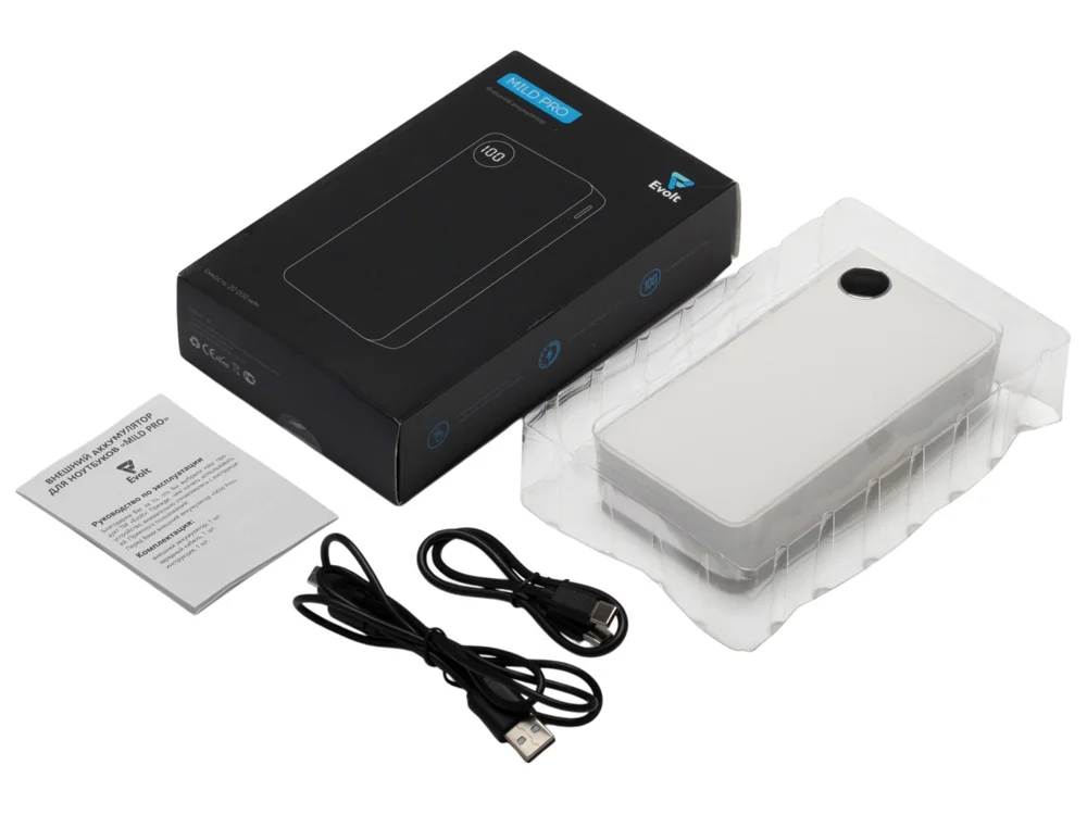 Внешний аккумулятор Mild Pro c быстрой зарядкой QC/PD soft-touch 20 000 mAh белый - фото 9